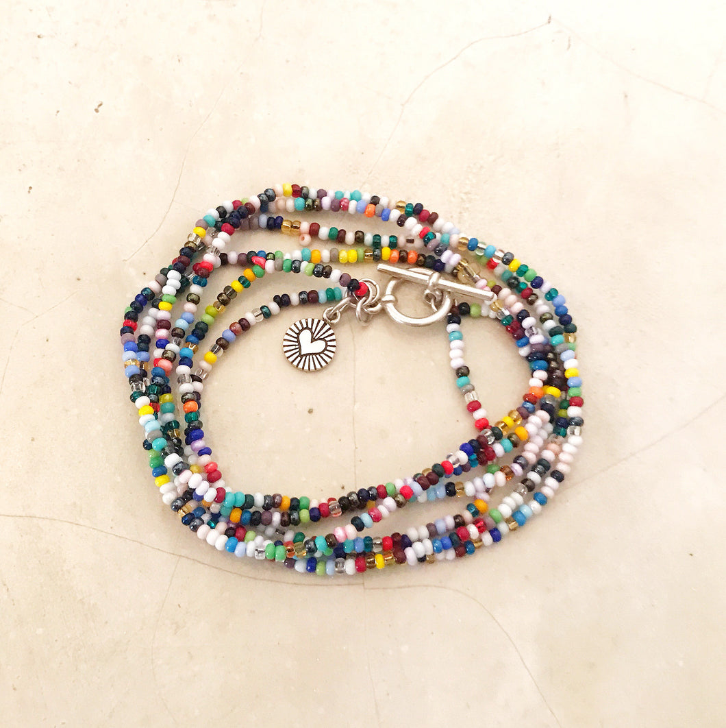 Multi Colored Beaded Bracelet