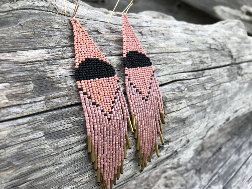 Pink Dream Beaded Earrings