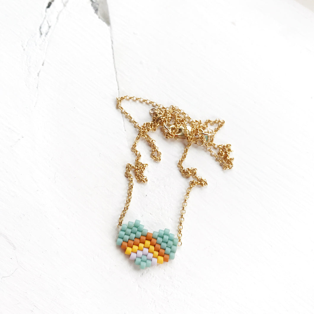 Rainbow Heart Necklace