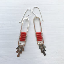 Load image into Gallery viewer, Coral mosaic earrings