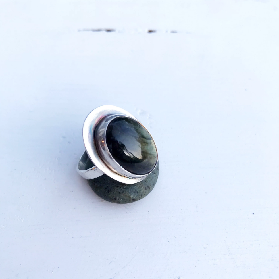 Small Labradorite Ring