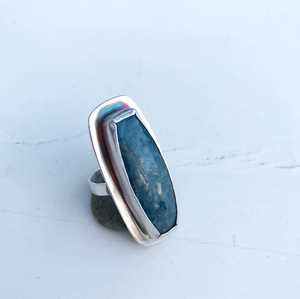 Large Blue Apatite Ring