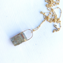 Load image into Gallery viewer, Kyanite Standing Stone Necklace-Gold Filled
