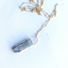 Load image into Gallery viewer, Kyanite Standing Stone Necklace-Gold Filled