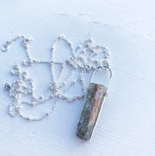 Load image into Gallery viewer, Kyanite Standing Stone Necklace-Silver