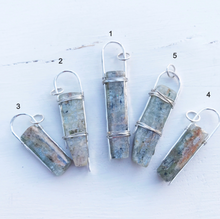 Load image into Gallery viewer, Kyanite Standing Stone Necklace-Silver