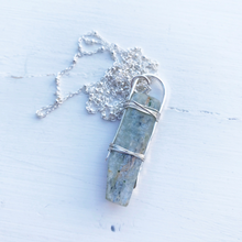 Load image into Gallery viewer, Kyanite Standing Stone Necklace-Silver