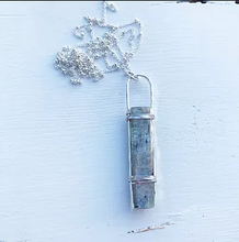 Load image into Gallery viewer, Kyanite Standing Stone Necklace-Silver