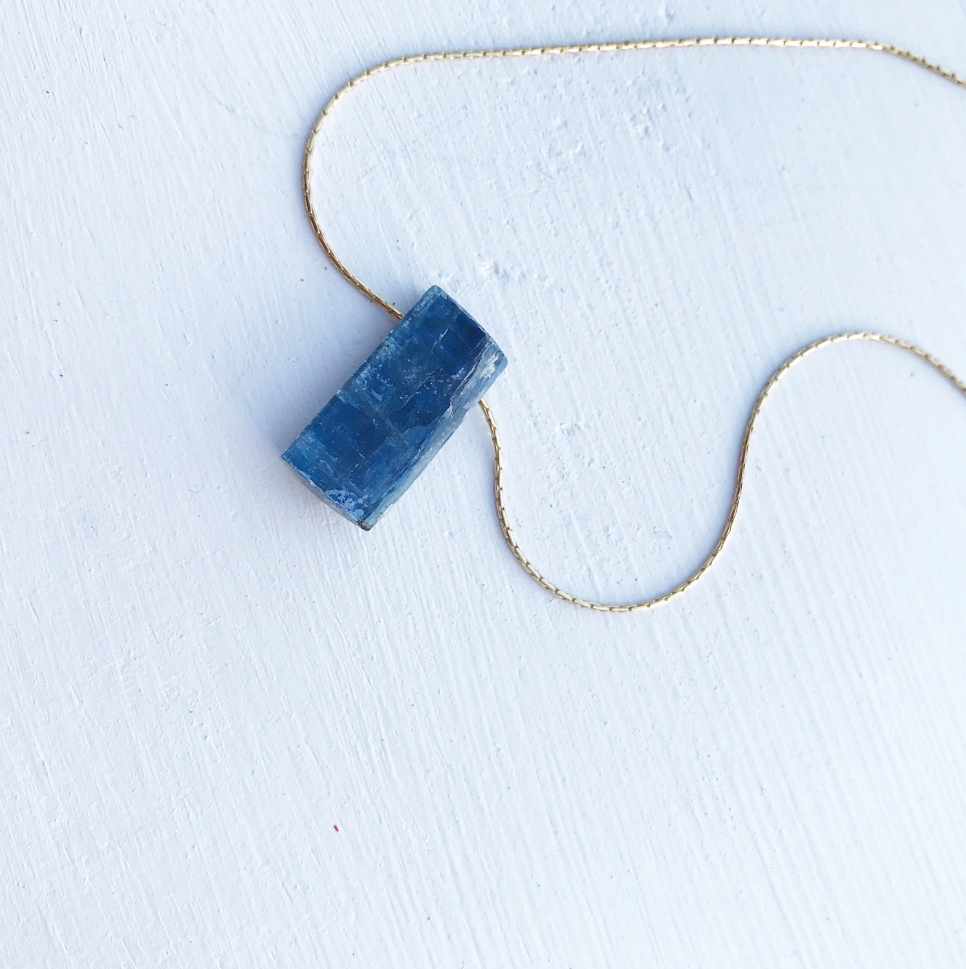 Small Blue Kyanite Necklace