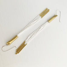 Load image into Gallery viewer, Bead Tassel Earrings Classic White