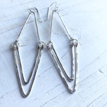 Load image into Gallery viewer, Silver Triangle Earrings