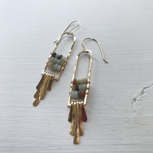 Load image into Gallery viewer, Amazonite Mosaic Earrings