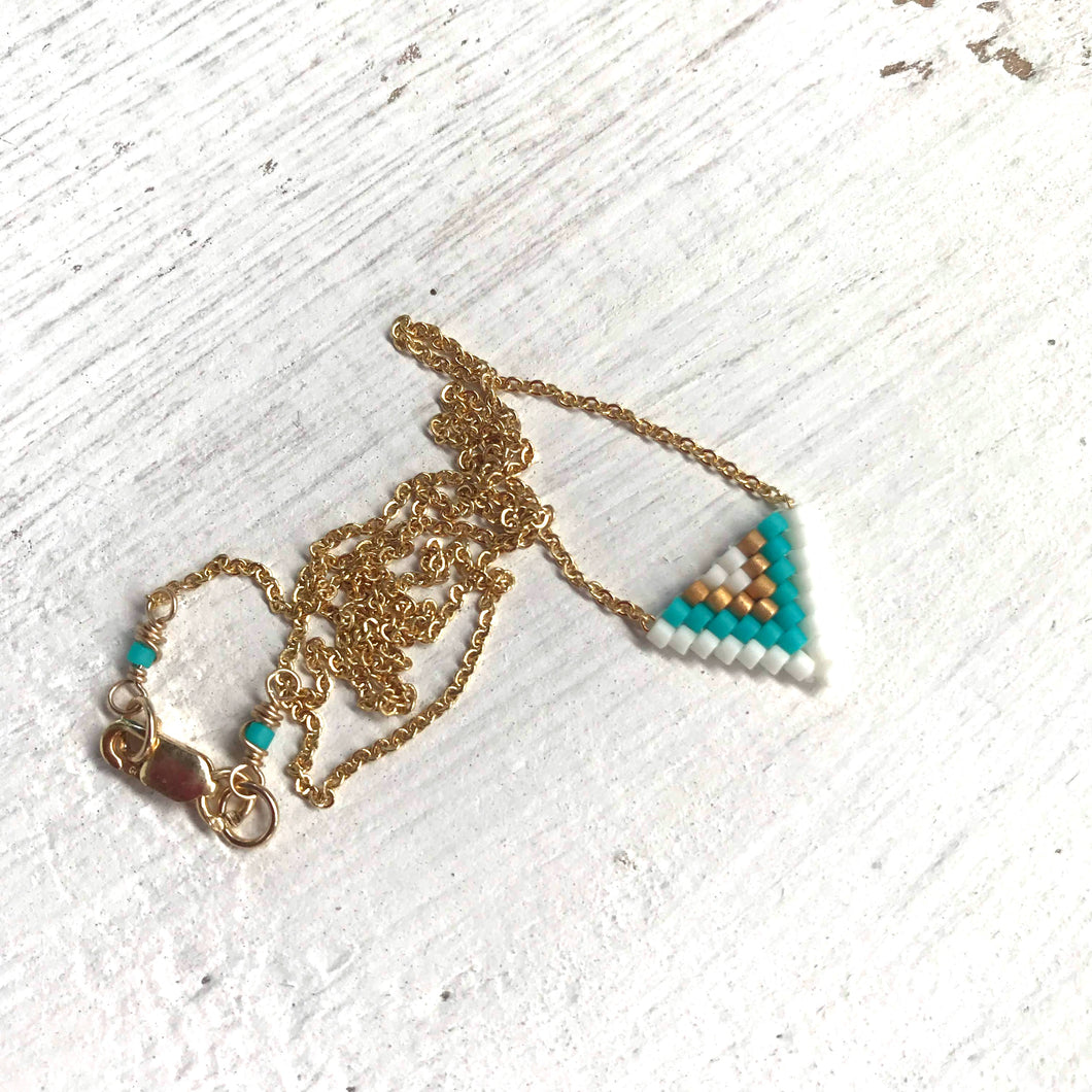 Sun & Sea Triangle Necklace
