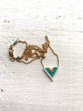 Load image into Gallery viewer, Sun &amp; Sea Triangle Necklace
