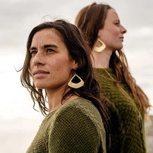 Load image into Gallery viewer, Squared Brass Earrings Small