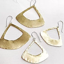 Load image into Gallery viewer, Squared Brass Earrings Small