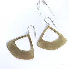 Load image into Gallery viewer, Squared Brass Earrings Small
