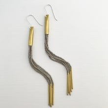 Load image into Gallery viewer, Bead Tassel Earrings in Northwest Grey