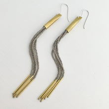 Load image into Gallery viewer, Bead Tassel Earrings in Northwest Grey