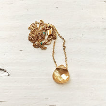 Load image into Gallery viewer, Teardrop Crystal Necklace- Gold Shaddow